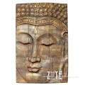 Outdoor indoor decoration bronze buddha face relief sculpture wall statue